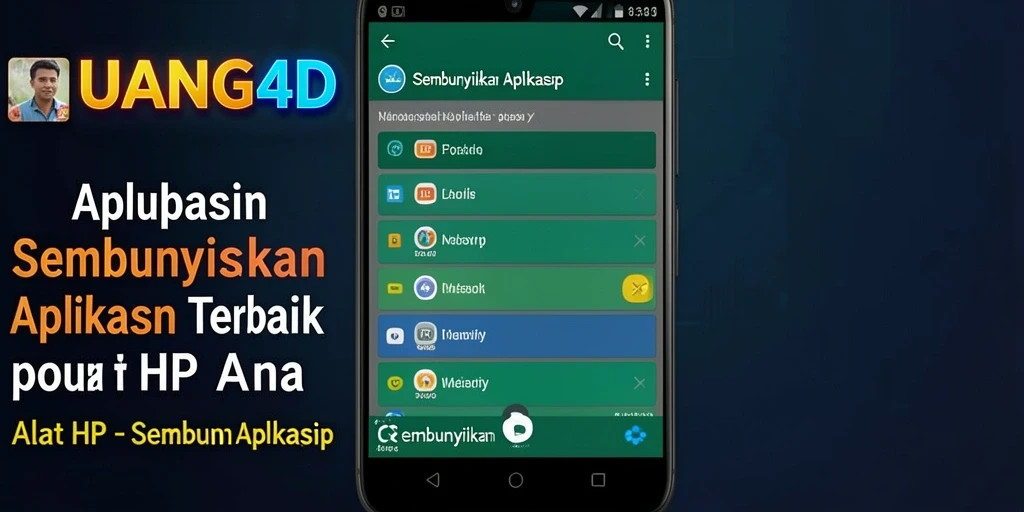 Antarmuka UANG4D yang sederhana dan intuitif untuk menyembunyikan aplikasi.